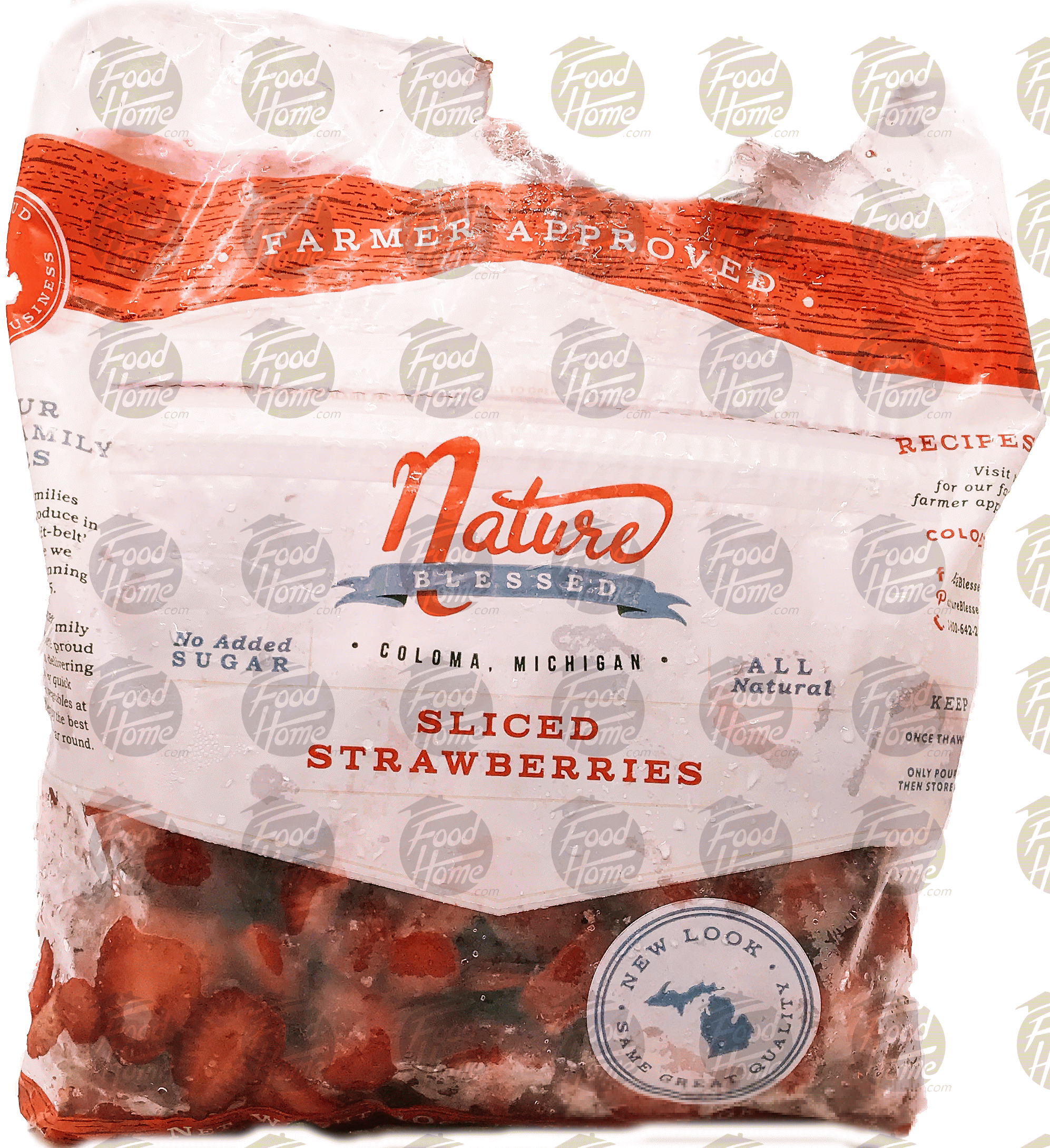 Nature Blessed  sliced strawberries, frozen bag Full-Size Picture